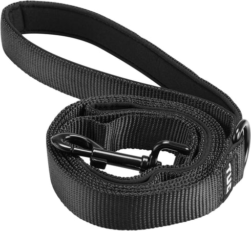 TUG 5 FT Heavy Duty Dog Leash with Padded Traffic Handle for Large & Medium Breed Dogs (Black)