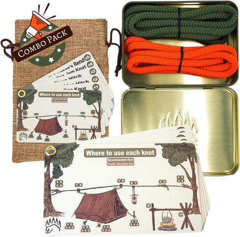 Knot Tying Kit | Camping & Outdoor Knots Edition - by The