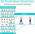 Vive Workout Posters (3 Pack) - Bodyweight, Yoga, Stretching Exercise Guide for Home Fitness, Laminated Illustrations