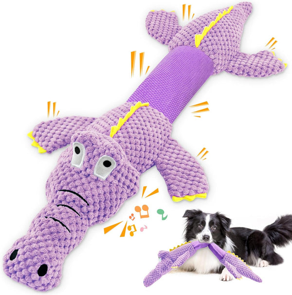 WOWBALA Interactive Tug of War Dog Toys for Small to Large Breeds-Squeaky