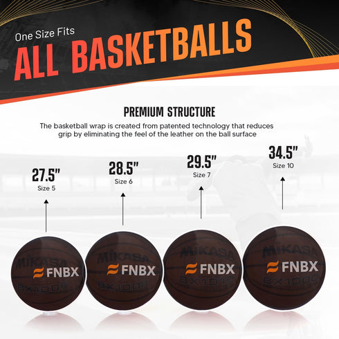 FNBX Dribble Cap Basketball Cover, Improves Ball Handling and Control, Stretchy Material for Most Basketballs