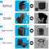 PAHTTO Portable Foldable Toilet for Adults with Detachable Phone Shelf and Paper Holder, Waterproof Porta Potty