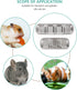 Compartment Pet Tray Food Bowls - 2pcs Stainless Steel Divided Pet Dishes for Kitten Small Dogs Food Water Feeder