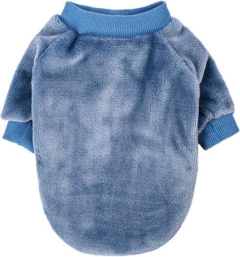 FabriCastle Dog Sweater, Pack of 3, Ultra Soft and Warm Pet Sweaters for Small or Medium Dogs (Grey, Blue, Dark Blue,