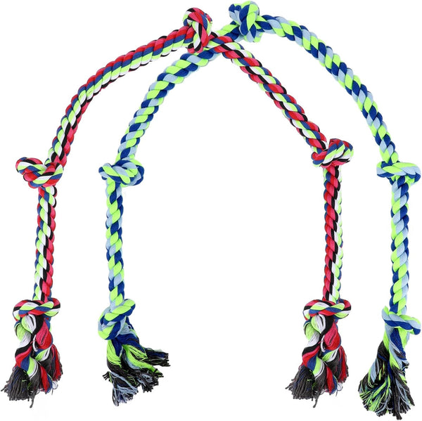 Dog Rope Toys for Extra Large Dogs, 2 Pack 6 Feet Tug of War Toy for Large Aggressive Chewers