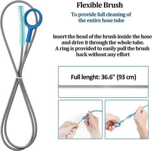 Hydration Bladder Cleaning Kit, Water Bladders Cleaner Set with Long Brush, Valve Brush, and Drying Frame