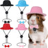 8 Pieces Guinea Pig Clothes, 4 Sets Bow Ties, Pet Hats, Kawaii Black Hat Outfit for Hamster, Ferret, Cat, Puppy