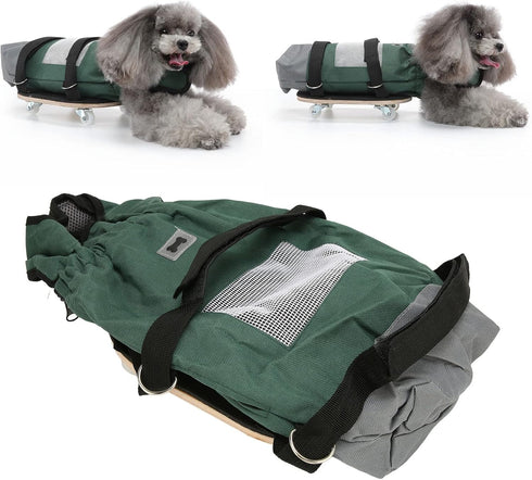 Dog Walking Scooter, Breathable Oxford Fabric Pet Drag Bag for Disabled Dogs, M (4-6kg/8.8-13.2lb)
