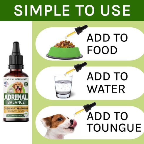 ?dr?n?l Balance for Dogs and Cats - Best Cushings Treatment with Ashwagandha, Licorice Root, Rhodiola Rosea - 2oz