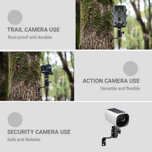 TENBEST Trail Camera Tree Mount with Ball Head, Rust-Proof Aluminum and Stainless Steel Material, Hunting Camera