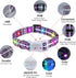 2 Pack Light Up Dog Collars, LED Rechargeable Waterproof Buckle Glow Collar for Medium Large Dogs, Neck 14.17-24.8"