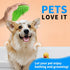 Pets(1pcs) Dog Bath Brush, Green Double-Sided Shampoo Massage Brush, Adjustable Collar Handle for Grooming Short