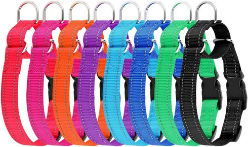 Plutus Pet Reflective Martingale Collar with Buckle, Durable Adjustable Training Collar for Small Medium Large Dogs,