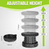 500lbs ALEVMOOM Upgraded Nylon Collapsible Stool with Max Weight Portable Retractable Folding Telescoping Stools