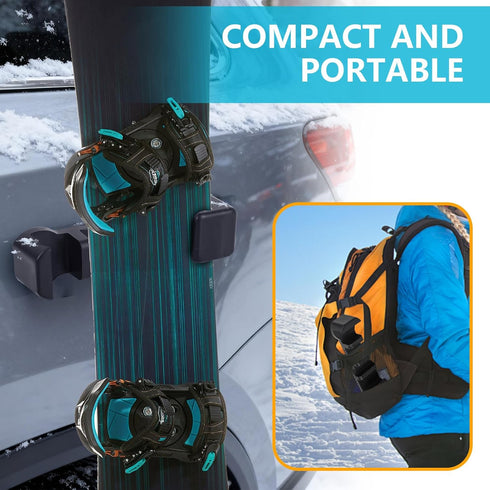 (1 Magnetic Ski Holder for Car,Magnetic Ski Snowboard Vehicle Mount,Snowboard Car Mount,Ski Accessories,Fits for Fixing
