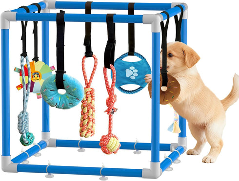 Puppy Play Gym with 8 Hanging Toys Indoor Play Gym Interactive Dog