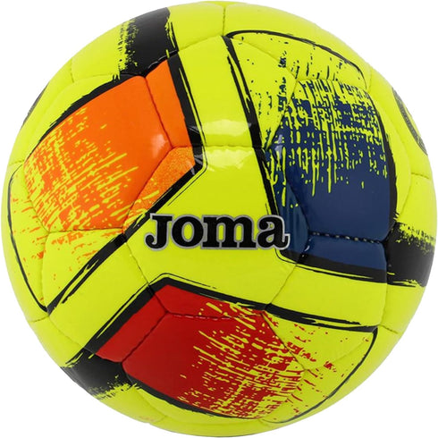 Joma Dali II Ball 400649-061, Unisex Soccer Ball, Yellow Fluor/Multi, Size 3