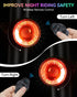 ONVIAN Colorful Bike Tail Light with Turn Signals, USB Rechargeable, 15 Light Modes, 7 Colors, Waterproof Cycling Safety