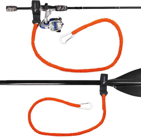 MOOCY Kayak Paddle Tether with Carabiner for Paddle, Rod, SUP Kayaking Accessories