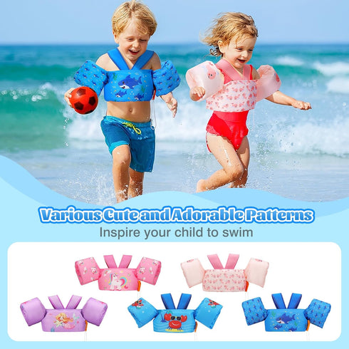 20-30-40-50lbs, Swimming MoKo Swim Arm Band for Kids Clearance Toddler Swim Vest Cute Cartoon Wings Pool Floats Sleeve