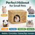Chinchilla (2 Pack) HERCOCCI Extra Large Grass House for Rabbit, Foldable & Comfortable - Small Animal Hut Play