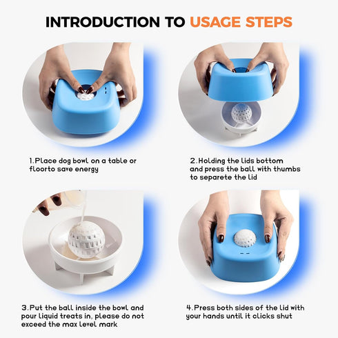 LeczRcie Slow Feeder Dog Bowls for Liquid Tread,Dog Lick Bowl for Bone BrothYogurtand Wet Dog FoodDog Licking Toy