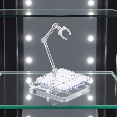 Tnyvm 1/144 Transparent Action Figure Stand, Doll Model Display Holder Base Doll Support Stand Compatible with HG RG SD