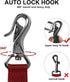 TwoEar 6FT Strong Red Dog Leash with 2 Padded Handles, Traffic Handle for Extra Control for All Dog Sizes