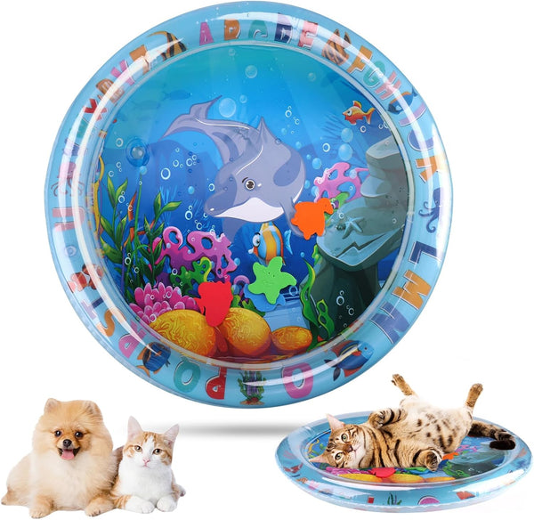 Generic Cat Dog Water Mat, Thickened Durable Non-Slip Playmat, Durable Easy Clean Water