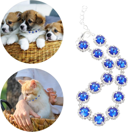 PRETYZOOM Pet Necklace - Rhinestone Dog Collar for Small Dogs, Wedding Collar for Puppies and Kittens