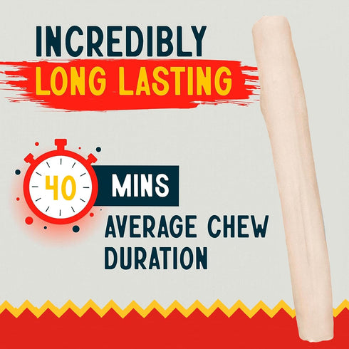 Canine Chews 10" Dog Rawhide Retriever Rolls, 20 Pack - 100% USA-Sourced Natural Beef Chews for Large Dogs