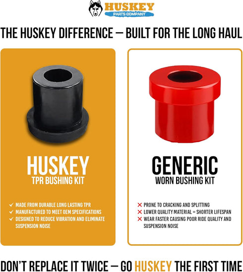 Huskey Club Car DS Golf Cart Front & Rear Leaf Spring Bushing Kit, Replaces OEM Sleeve Part No#: 1012303