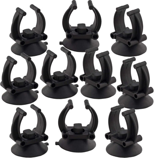 OIIKI 10 PCS Aquarium Heater Suction Cups with Clips, Air Hose Tube Holders for Fish Tank
