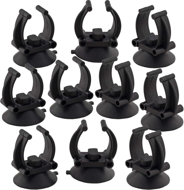 OIIKI 10 PCS Aquarium Heater Suction Cups with Clips, Air Hose Tube Holders for Fish Tank