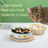 Premium Cat Food Bowl Set of 2, 6” Ceramic Cat Water Bowl, Cute Shallow Weighted Cat Dishes for Indoor Cats