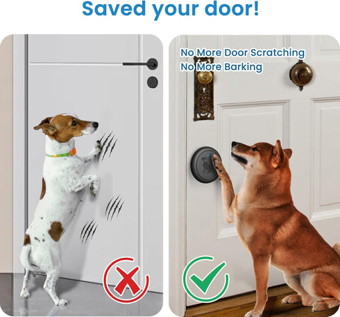 1000 IP65 58 4 Dog Door Bell for Potty Training, Wireless Doggie Door Bell Operating at Feet with Waterproof Touch