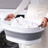 Generic 40x60x24cm Bath Tub PP+TPE Folding Washing Basin, Easy Drain Structure | Perfect for Dog Washing, Child