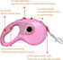 Retractable Dog Leash, 16.4FT for Medium Large Dogs Up to 110lbs, One-Handed Brake, No Tangle Nylon Tape (Pink)