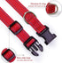 Adjustable Reflective Dog Collar with Buckle, Safety Nylon for Small Medium Large Dogs, Red M