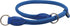 Round Genuine Rolled Leather Choke Dog Collar - Blue (26" Long)
