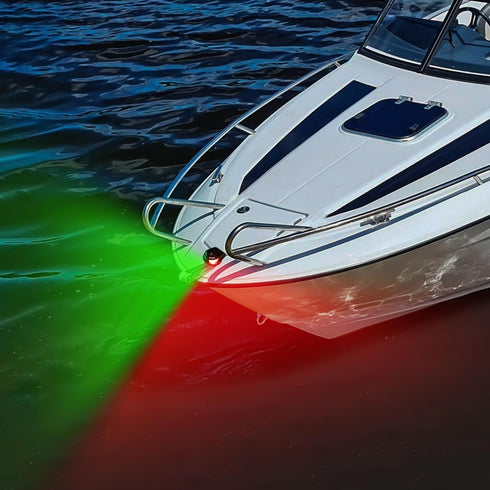 Obcursco Boat Navigation Lights LED IP67 Waterproof Red and Green Lights for Boats Marine Bow Stern