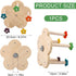 PEUTIER Wood Bird Rotating Perch Toy, Parrot Spinning Toy with Bearing Bird Ferris Wheel Toy Parakeet Toy Cockatiel