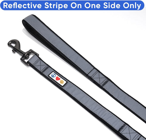 Pawtitas Double Handle Heavy Duty Dog Leash for Training, No Pull Leashes for Medium and Large Dogs - Black