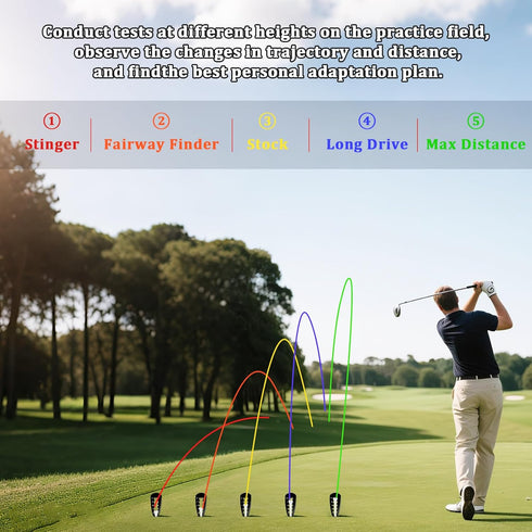 UOMIO Setter Golf Tee Height Adjuster - Premium Tee Height Elevator Tool Height Measuring Device for Consistent Drives