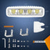 Nilight Marine LED Pods Navigation Lights 2PCS, 72W White Flood Beam for Pontoon Boat Deck Dock Night Fishing