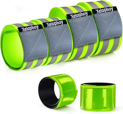 Reflective Band for Night Running, 6 PCS Premium Reflective Bands for Arm/Wrist/Ankle/Leg, Adjustable for Men and Women