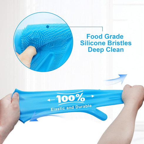Pet Washing Gloves - Dog and Cat Shampoo Bathing Gloves, High Density Bristles for Gentle Grooming and Massage