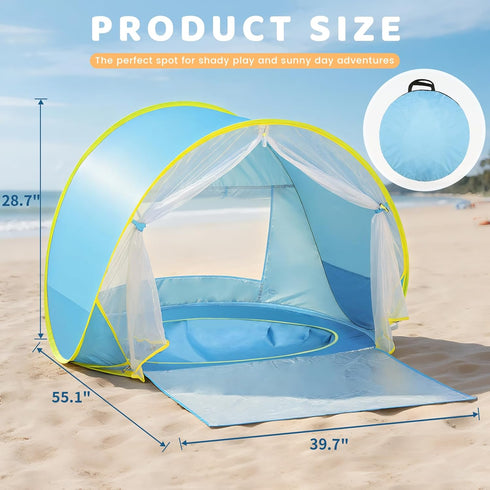 Portable Baby Beach Tent - UV Protection Sun Shelter