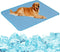 Extra Large Dog Cooling Mat, Breathable Washable Summer Pet Cooling Pad for Kennels, Crates, Beds (Blue) 40"x28"