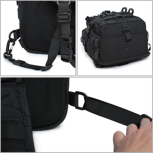 Lemubeane Backpack Pack Pack Tactical Sling Bag Military Rover Shoulder Sling EDC Molle Range Bag Crossbody Chest